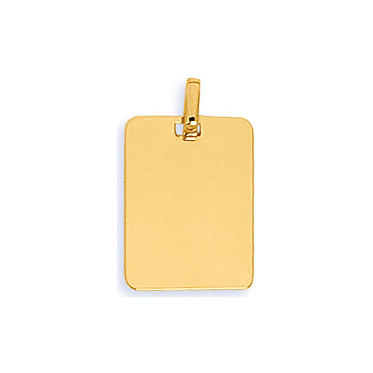 Montres & Bijoux Femme Pendentifs Brillaxis Pendentif plaque rectangulaire en or jaune 9 carats Jaune