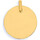 Montres & Bijoux Femme Pendentifs Brillaxis Pendentif  plaque ronde or jaune 9 carats Jaune
