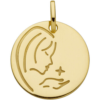 Montres & Bijoux Femme Pendentifs Brillaxis Médaille  moderne Vierge dessinée or 18 carats Jaune