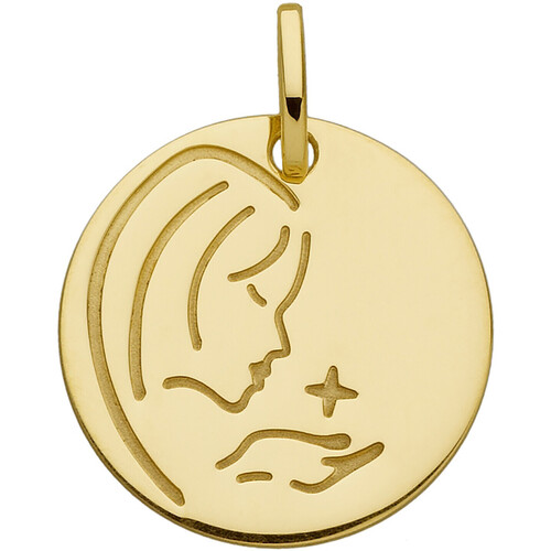 Politique de protection des données Femme Pendentifs Brillaxis Médaille  moderne Vierge dessinée

or 18 carats Jaune
