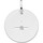 Montres & Bijoux Femme Pendentifs Brillaxis Médaille  ronde blanc or 9 croix diamant Blanc