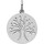Montres & Bijoux Femme Pendentifs Brillaxis Médaille  arbre de vie or blanc 9 carats Blanc
