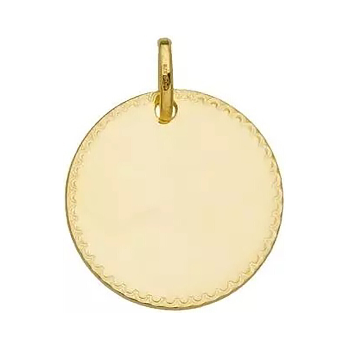 Montres & Bijoux Femme Pendentifs Brillaxis Médaille  ronde avec frise 16mm Jaune