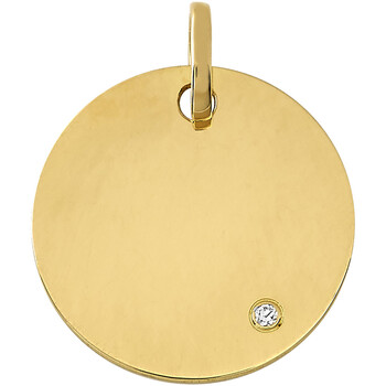 Montres & Bijoux Femme Pendentifs Brillaxis Pendentif médaille ronde 18 carats diamant 16 mm Jaune