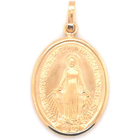 Montres & Bijoux Femme Pendentifs Brillaxis Médaille vierge miraculeuse or jaune 9 carats Jaune