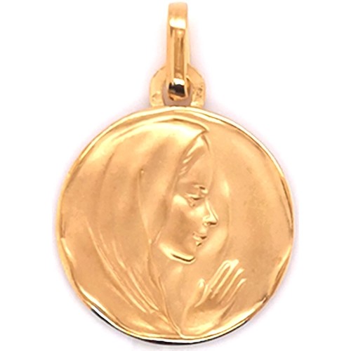 Montres & Bijoux Femme Pendentifs Brillaxis Médaille  ronde vierge de profil Jaune