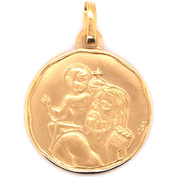 pendentifs brillaxis  médaille  saint-christophe or jaune 