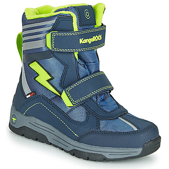 Chaussures Garçon Bottes de neige Kangaroos Snow Flash Boys SL RTX Bleu / Vert
