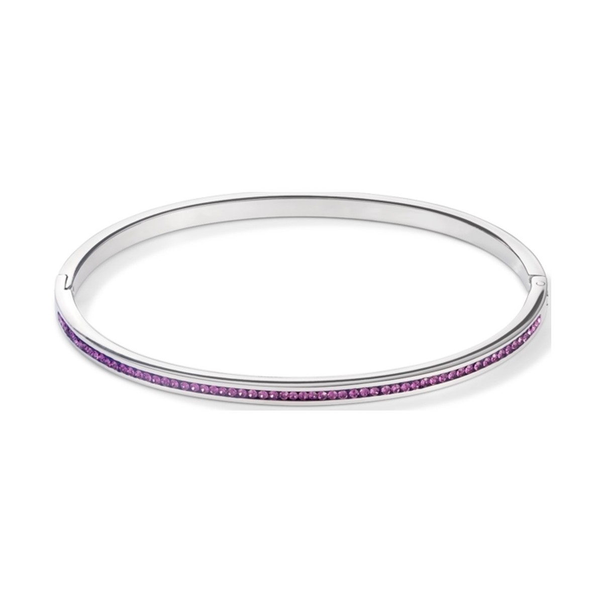 Montres & Bijoux Femme Bracelets Coeur De Lion Jonc  acier cristal violet Blanc
