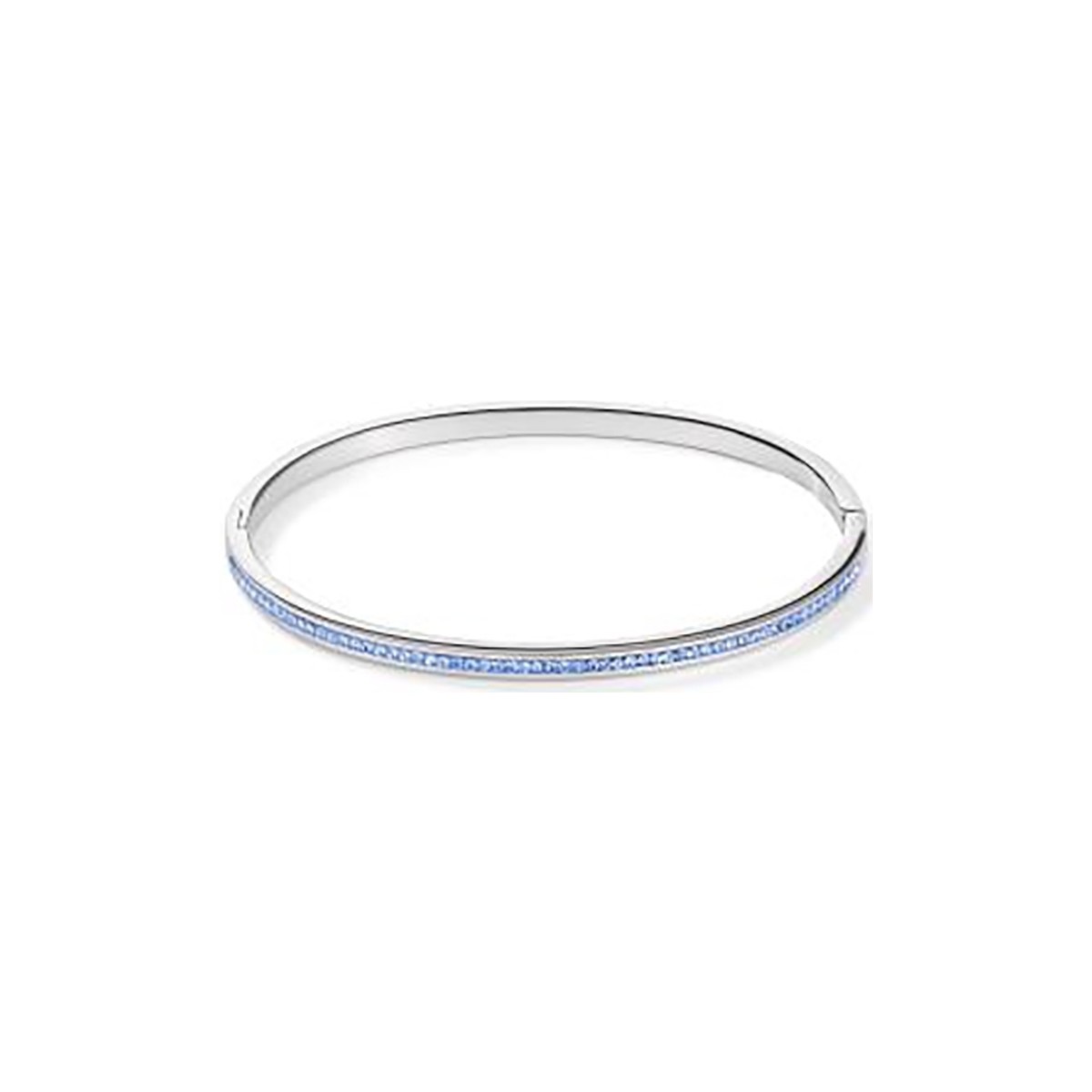 Montres & Bijoux Femme Bracelets Coeur De Lion Jonc  acier et cristal bleu clair S Blanc