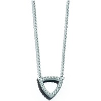 Montres & Bijoux Femme William De Faye Brillaxis Collier or blanc 18 carats diamants triangle Blanc