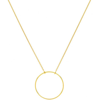Montres & Bijoux Femme Médaille Vierge Miraculeuse Brillaxis Collier cercle or jaune 18 carats 20 mm Jaune