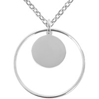 Montres & Bijoux Femme Médaille Vierge Miraculeuse Brillaxis Collier  simple ellipse argenté Blanc