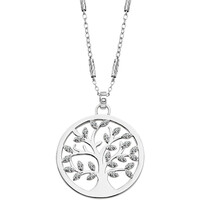 Montres & Bijoux Femme Colliers / Sautoirs Lotus Collier  Silver Collection Family Tree Blanc