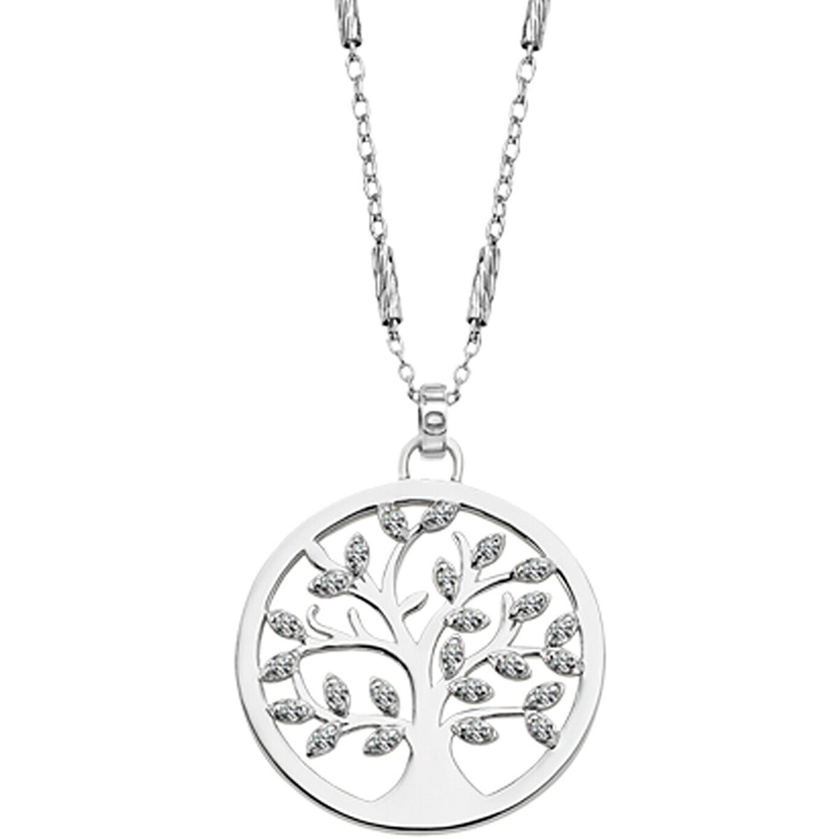 Montres & Bijoux Femme Colliers / Sautoirs Lotus Collier  Silver Collection Family Tree Blanc