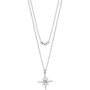 Bracelet Silver Arbre De Vie Cordon Noir Femme Colliers / Sautoirs Lotus Collier  Silver deux rangs perles étoile Blanc