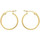 Montres & Bijoux Femme Boucles d'oreilles Brillaxis Créoles  or jaune 9 carats diamètre 15 mm Jaune