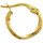 Montres & Bijoux Femme Boucles d'oreilles Brillaxis Créoles  torsadées or jaune 9 carats 10mm Jaune