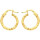 Montres & Bijoux Femme Boucles d'oreilles Brillaxis Créoles diamantées or jaune 9 carats 10 mm Jaune