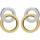 Montres & Bijoux Femme Boucles d'oreilles Brillaxis Boucles d'oreilles double cercle entrelacé 2 ors Multicolore