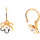Montres & Bijoux Enfant Boucles d'oreilles Brillaxis Boucles d'oreilles fleur ajourée perle de culture Jaune