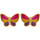 Montres & Bijoux Enfant Boucles d'oreilles Brillaxis Boucles d'oreilles Papillon à vis laque multicolore Jaune