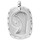 Montres & Bijoux Enfant Pendentifs Brillaxis Médaille Vierge en or blanc 9 carats Blanc