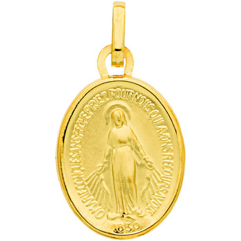 Montres & Bijoux Enfant Pendentifs Brillaxis Médaille  Vierge Miraculeuse or jaune 9k Jaune