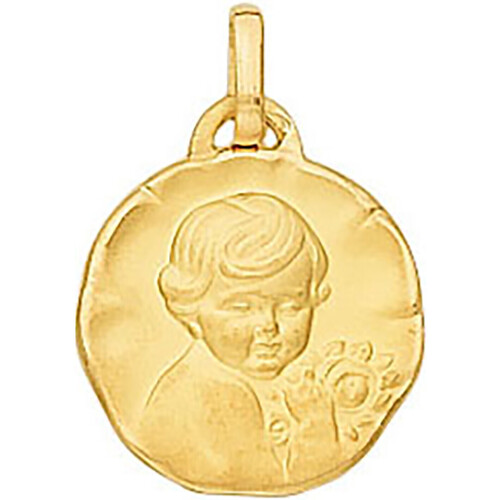 Montres & Bijoux Enfant Pendentifs Brillaxis Médaille enfant or jaune 9 carats 14mm Jaune