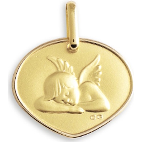 Montres & Bijoux Enfant Pendentifs Brillaxis Médaille  ange Jaune