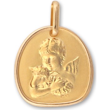 Montres & Bijoux Enfant Pendentifs Brillaxis Médaille  ange avec agneau Jaune