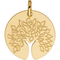 Montres & Bijoux Enfant Pendentifs Brillaxis Médaille  arbre de vie tronc découpé or 18 carats Jaune