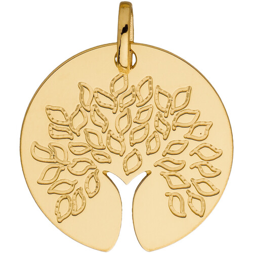 Montres & Bijoux Enfant Pendentifs Brillaxis Médaille  arbre de vie tronc découpéor 18 carats Jaune