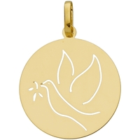 Montres & Bijoux Enfant Pendentifs Brillaxis Médaille colombe baptême républicain or jaune Jaune