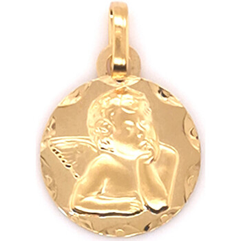 Montres & Bijoux Enfant Pendentifs Brillaxis Médaille  ange or jaune 9 carats 13mm Jaune