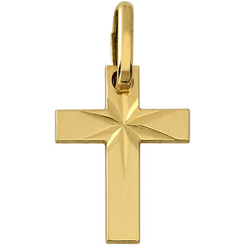 Montres & Bijoux Enfant Pendentifs Brillaxis Pendentif  croix diamantée au centre Jaune