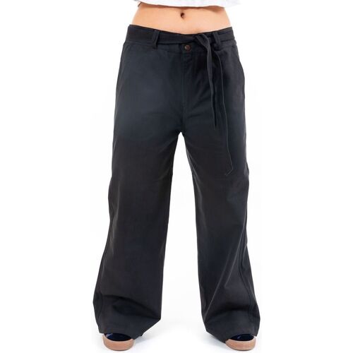 Vêtements Fantazia Pantalon regular large twill epais Tiloh Noir - Vêtements Pantalons fluides