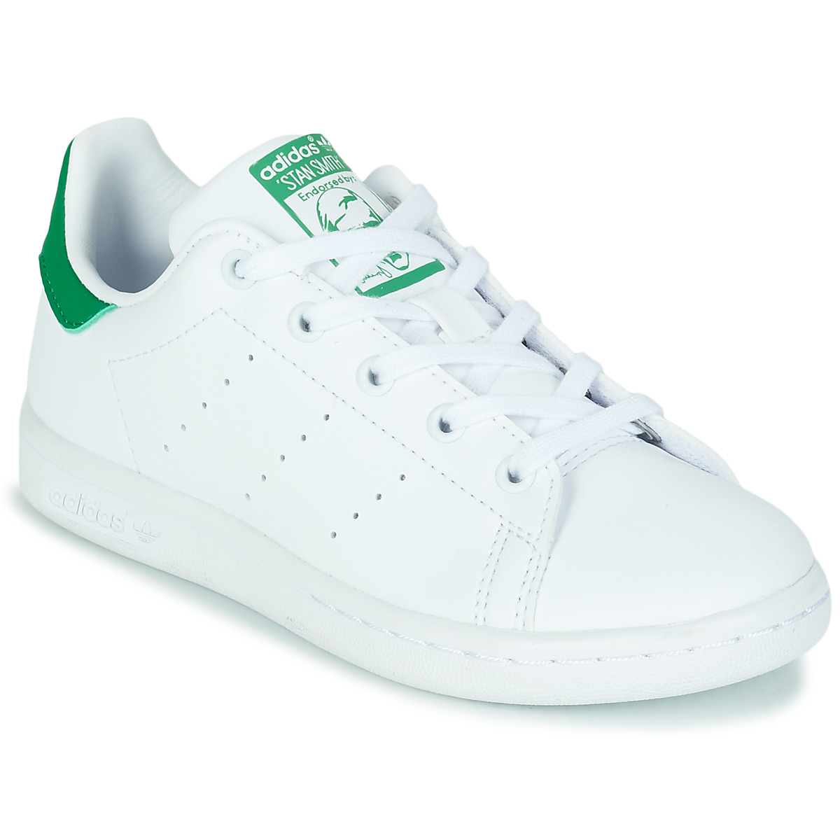 Chaussures Enfant adidas women barbour collaboration shoes outlet mall STAN SMITH C ECO-RESPONSABLE Blanc / Vert