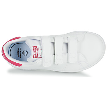 Chaussures Fille adidas Originals STAN SMITH CF C ECO-RESPONSABLE Blanc / Rose - Livraison Gratuite 