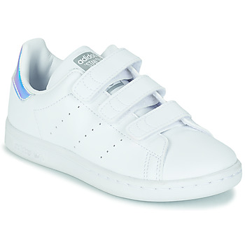 Chaussures Fille Baskets basses adidas Hoodie Originals STAN SMITH CF C ECO-RESPONSABLE Blanc / Iridescent