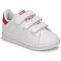 Chaussures Fille Baskets basses adidas Hoodie Originals STAN SMITH CF I Blanc / Rose