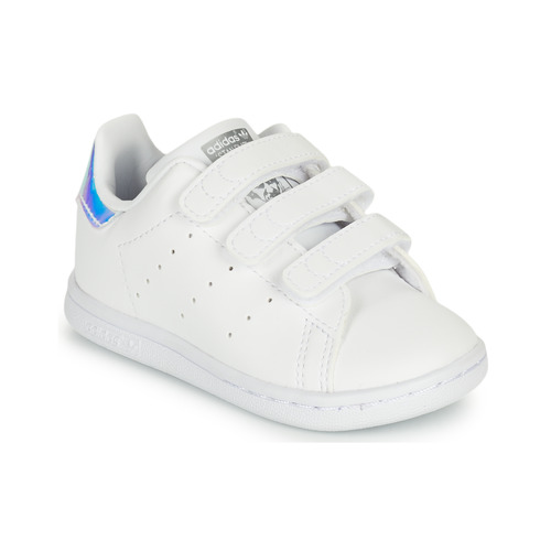 Chaussures Fille Baskets basses adidas tenis Originals STAN SMITH CF I ECO-RESPONSABLE Blanc / Iridescent