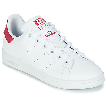 Chaussures Fille Baskets basses adidas Hoodie Originals STAN SMITH J ECO-RESPONSABLE Blanc / Rose