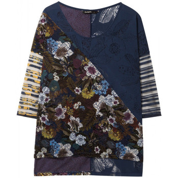Vêtements Femme Dolce & Gabbana Kids logo patch cotton T-shirt Desigual T Shirt Femme Kirune Navy 18WWTK93 Bleu