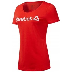 Vêtements Femme T-shirts manches courtes Reebok Sport D Woman Lilac Round-Neck Sweatshirt with Drawstring Rouge