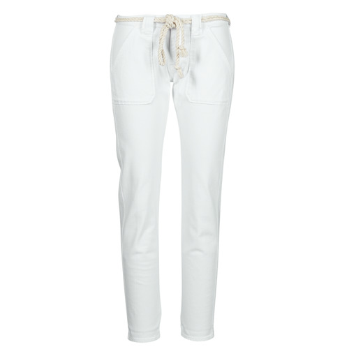 Vêtements Femme Pantalons 5 poches et en petite quantitéises EZRA Blanc