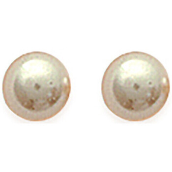 La mode responsable Femme Boucles d'oreilles Brillaxis Boucles d'oreilles  perle blanche 4 mm Blanc