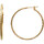 Montres & Bijoux Femme Boucles d'oreilles Brillaxis Créoles  fil rond strié 1.5 mm diam 40 mm Jaune