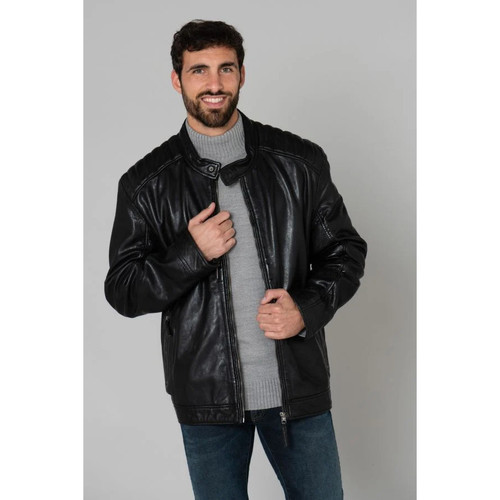 Deercraft EAGLE NSLV BLACK Noir - Vêtements Vestes en cuir / synthétiques  Homme 359,00 €