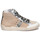 Chaussures Femme Baskets montantes Meline NK1384 Beige / Zebre